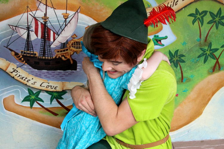 Cocktails in Teacups Disney Life Travel Parenting Blog Walt Disney World Birthday Bucket List Hug Peter Pan